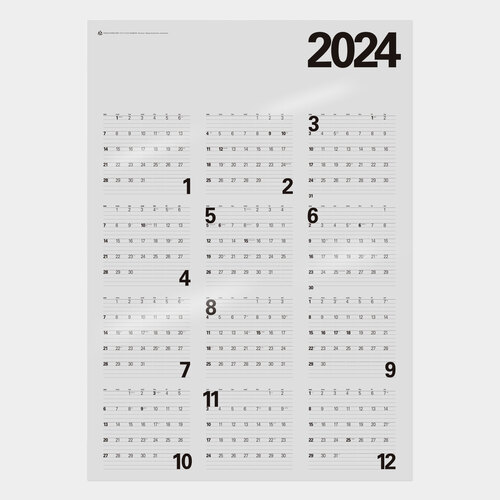 2024 투명 포스터달력
