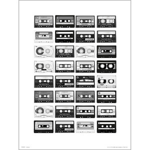 PDH01404 카세트 테이프 흑백 (40x50)