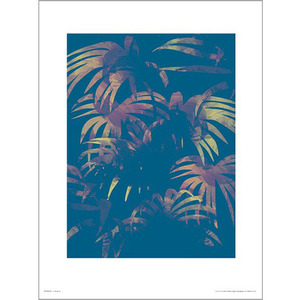 PDH01355 Leaves Blue (40x50)